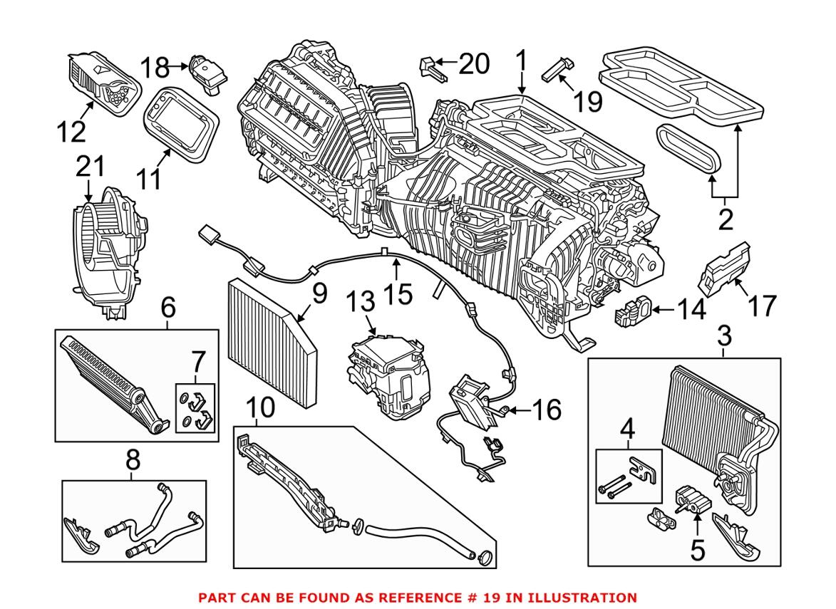 BMW A/C Evaporator Temperature Sensor Genuine BMW 64119238085